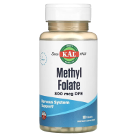 Купить КАЛ, Метилфолат, KAL Methyl Folate 800 мкг, 90 таблеток