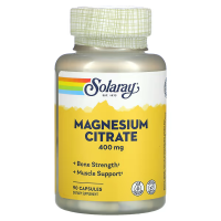 Купить Solaray Magnesium Citrate, Цитрат магния, 400 мг , 90 вегетарианских капсул