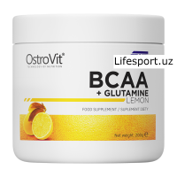 Купить OstroVit BCAA + Glutamine 200 g lemon | Бсаа + Глютамин 200 г