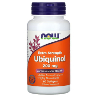 Купить NOW Foods Ubiquinol, убихинол, усиленное действие, 200 мг, 60 капсул