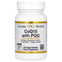 Купить California Gold Nutrition, CoQ10 with PQQ, 100 mg, 60 Veggie Softgel
