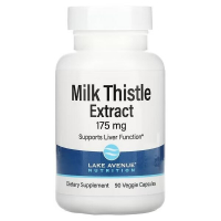 Купить Lake Avenue Nutrition Milk Thistle Extract, Экстракт расторопши, 175 мг, 90 растительных капсул