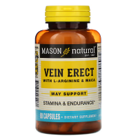 Купить Mason Natural, Vein Erect, с L-аргинином и мака, 80 капсул