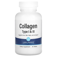 Купить Гидролизованный коллаген типов I & III, 1000мг, 60 таблеток | Collagen 60 caps