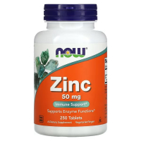 Купить NOW Foods, Цинк, Zinc 50 мг, 250 таблеток