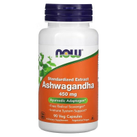 Купить NOW Foods, Ашваганда, ashwagandha экстракт, 450 мг, 90 растительных капсул