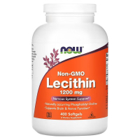Купить NOW Foods, лецитин без ГМО, 1200 мг, 400 капсул