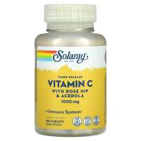 Купить Solaray, витамин C с медленным высвобождением, шиповник и ацерола, 1000 мг, 100 таблеток