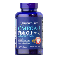 Купить Omega-3 Fish Oil 1200mg, 100 softgels, Омега-3, рыбий жир