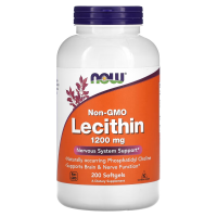 Купить Lecithin, Now Foods, лецитин без ГМО, 1200 мг, 200 капсул