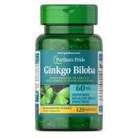 Купить Ginkgo Biloba Standardized Extract 60 mg, 120 tablets Гинкго Билоба