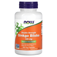 Купить NOW Foods, Гинкго билоба двойного действия, 120 мг, 100 растительных капсул | Ginkgo Biloba
