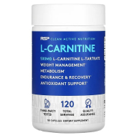 Sotib oling RSP Nutrition, L-Karnitin, Og'irlikni boshqarish, 500 mg, 120 Kapsül