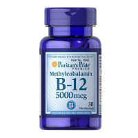 Купить Puritans Pride Vitamin B-12 Метилкобаламин Витамин B-12 5000 мкг-30 Микропастилки, 30 штук