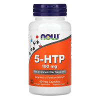 Купить NOW Foods, 5 гидрокситриптофан, 100 мг, 60 вегетарианских капсул | 5 HTP