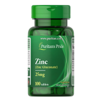 Купить Puritans Pride Zinc Gluconate, Цинк 25 ​​мг, 100 tablets