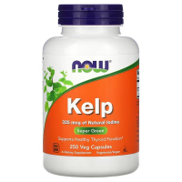 Купить NOW Foods Kelp 325 mcg 250 veg Capsules, Келп, 250 растительных капсул