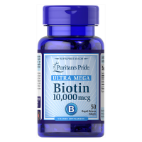 Купить Biotin 10,000 mcg, 50 rapid release Softgels, (старый дизайн)