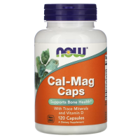 Купить NOW Foods, капсулы с кальцием и магнием, с микроэлементами и витамином D, 120 капсул (Товар снят с продажи) | Cal Mag Caps