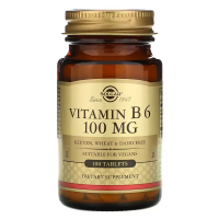 Купить Solgar, Vitamin B6, (Витамин В6), 100 мг, 100 таблеток