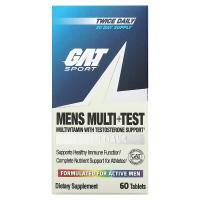 Купить GAT, Mens Multi+Test 60 таблеток, поливитамины с поддержкой тестостерона, Мулти + Тест