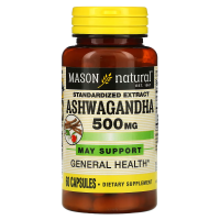 Купить Mason Natural, Ashwagandha, 500 mg, 60 Capsules | Ашваганда
