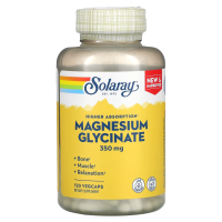 Купить Solaray Magnesium Glycinate, Глицинат магния с высокой усвояемостью, 350 мг, 120 вегетарианских капсул