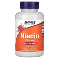 Купить NOW Foods, Niacin, 500 mg, 100 Veg Capsules