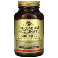 Купить Solgar Chromium Picolinate, Солгар пиколинат хрома, 500 мкг, 120 вегетарианских капсул