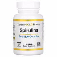 Купить California Gold Nutrition, AstaBlue, комплекс со спирулиной SPIRULINA, 60 таблеток