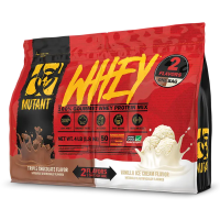 Купить Сывороточный протеин концентрат Mutant Whey Protein 2 Flavours one bag 1.8 KG triple chocolate & vanilla ice cream
