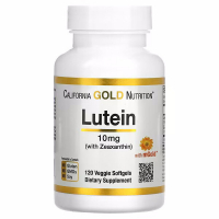 Купить California Gold Nutrition Lutein, лютеин и зеаксантин, 10 мг, 120 растительных капсул