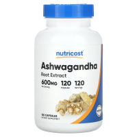 Sotib oling Nutricost, Экстракт корня ашваганды, 600 мг, 120 капсул | Ashwagandha