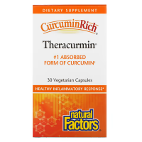 Купить Natural Factors, CurcuminRich, Theracurmin, куркумин, 30 вегетарианских капсул