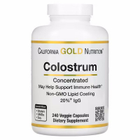 Купить California Gold Nutrition, молозиво, 240 растительных капсул Colostrum