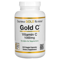 Купить California Gold Nutrition, Gold C, витамин Голд C класса USP, 1000 мг, 240 вегетарианских капсул