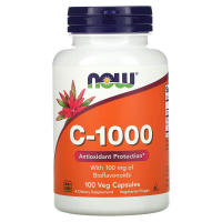 Купить NOW Foods, C 1000 с биофлавоноидами, 100 растительных капсул Витамин С | Vitamin C