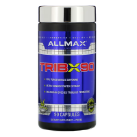 Купить ALLMAX, TribX90, ультраконцентрат, якорцы, 90% сапонинов фурастанолового типа, 750 мг, 90 капсул Tribulus