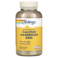 Купить Solaray, кальций, магний и цинк, 250 растительных капсул | Calcium Magnesium Zinc