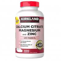 Купить Kirkland Кальций+Магний+ Цинк+Витамин D3. 500 штук | Calsium Citrate Magnesium Zinc