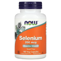 Купить NOW Foods Selenium, Селен, 200 мкг, 180 растительных капсул