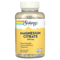 Купить Solaray Magnesium Citrate 400mg 180 capsula, Цитрат магния, 180 растительных капсул