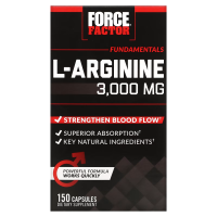 Купить Force Factor L-Arginine, Форс Фактор, L-аргинин, 600 мг, 150 капсул