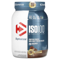 Купить Dymatize, ISO100, гидролизованный, 100% изолят сывороточного протеина, шоколад для гурманов, 640 г (1,4 фунта)