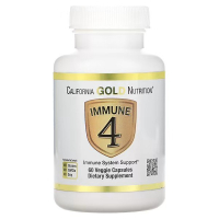 Купить California Gold Nutrition, Immune 4, средство для укрепления иммунитета, 60 вегетарианских капсул