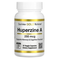 Купить California Gold Nutrition, Гиперзин А, 250 мкг, 30 растительных капсул
