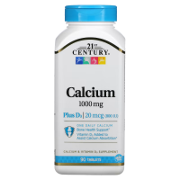 Sotib oling 21st Century Calcium, kalsiy D3 vitamnli, 1000 mg, 90 tabletka