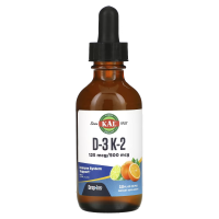 Купить KAL, Витамины D3 и К2 в каплях, с натуральным цитрусовым вкусом, 59 мл | Vitami D3 K2