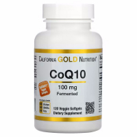 Купить California Gold Nutrition, коэнзим CoQ10, 100 мг, 120 растительных капсул