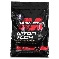 Купить MuscleTech, Nitro Tech, 100% Whey Gold, сывороточный белок в порошке, двойной шоколад, 3,63 кг (8 фунтов)